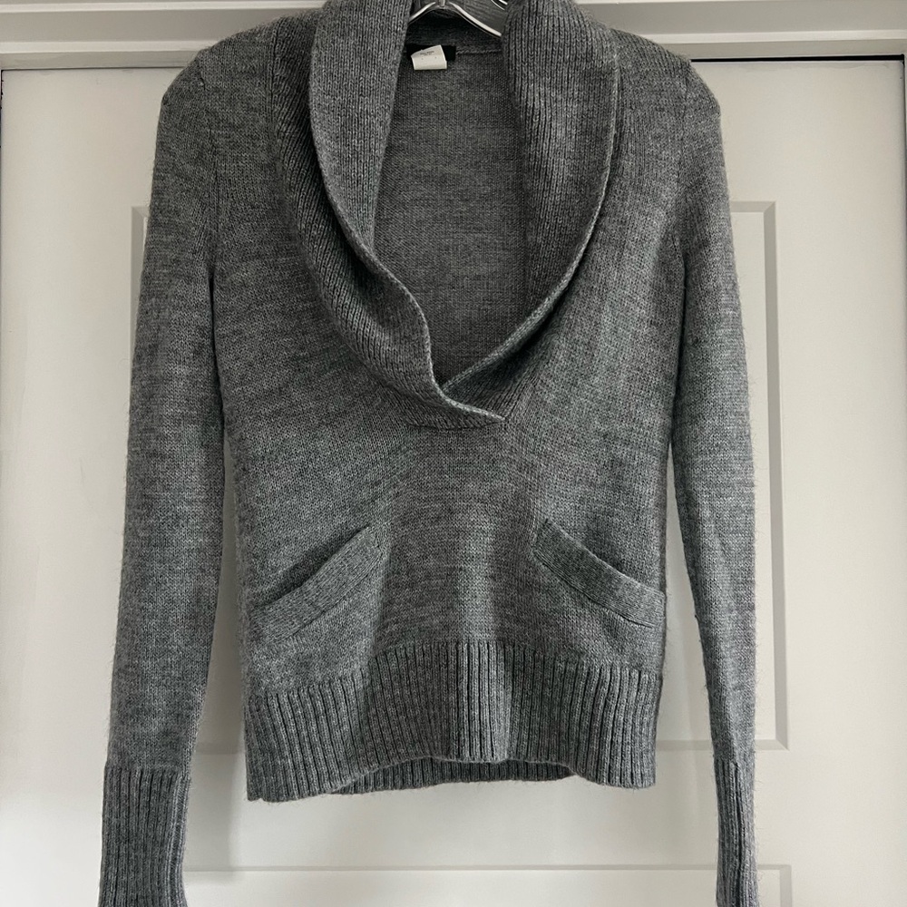J. Crew Gray Cowl Neck Sweater
